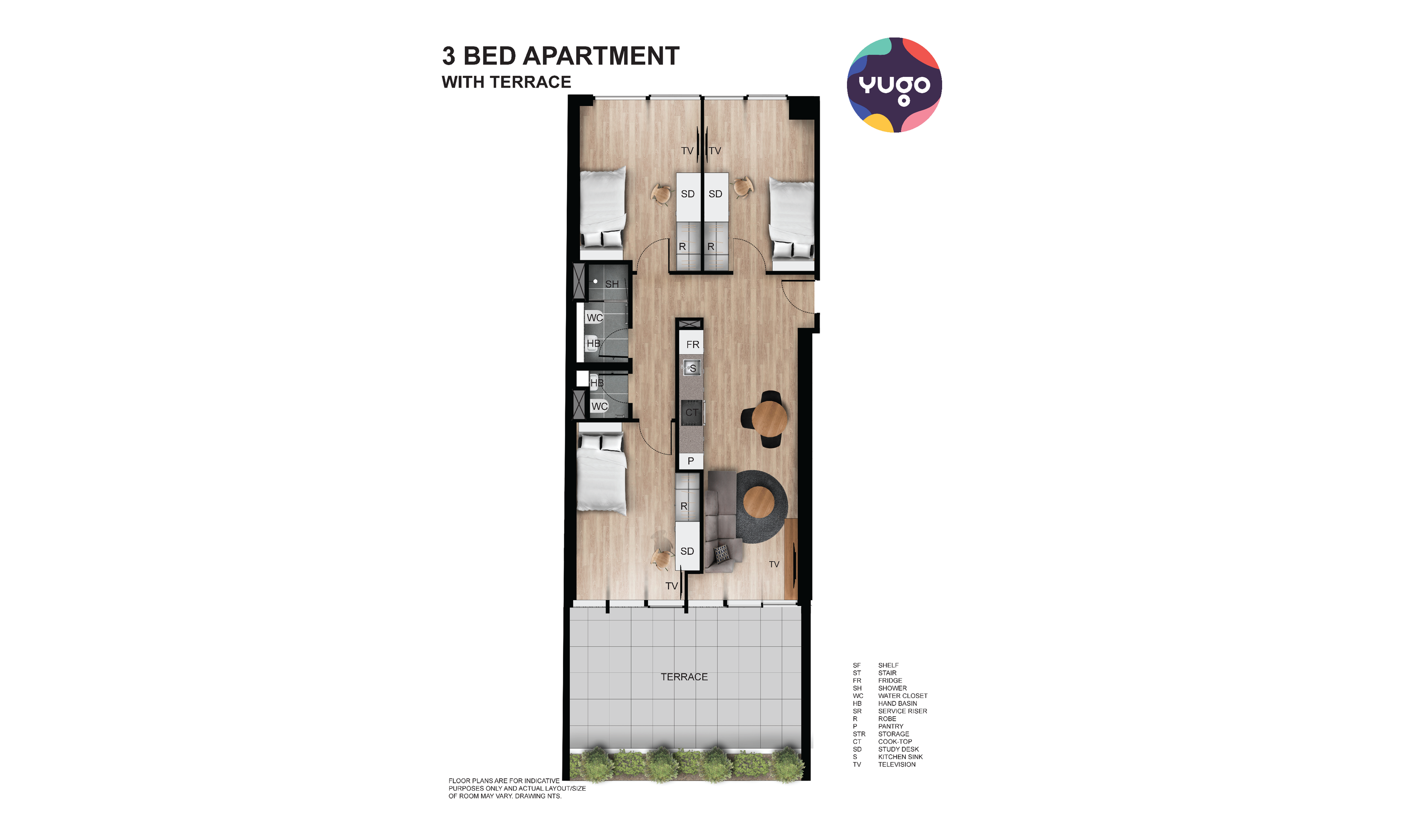 Apartamento de 3 habitaciones con terraza (1)