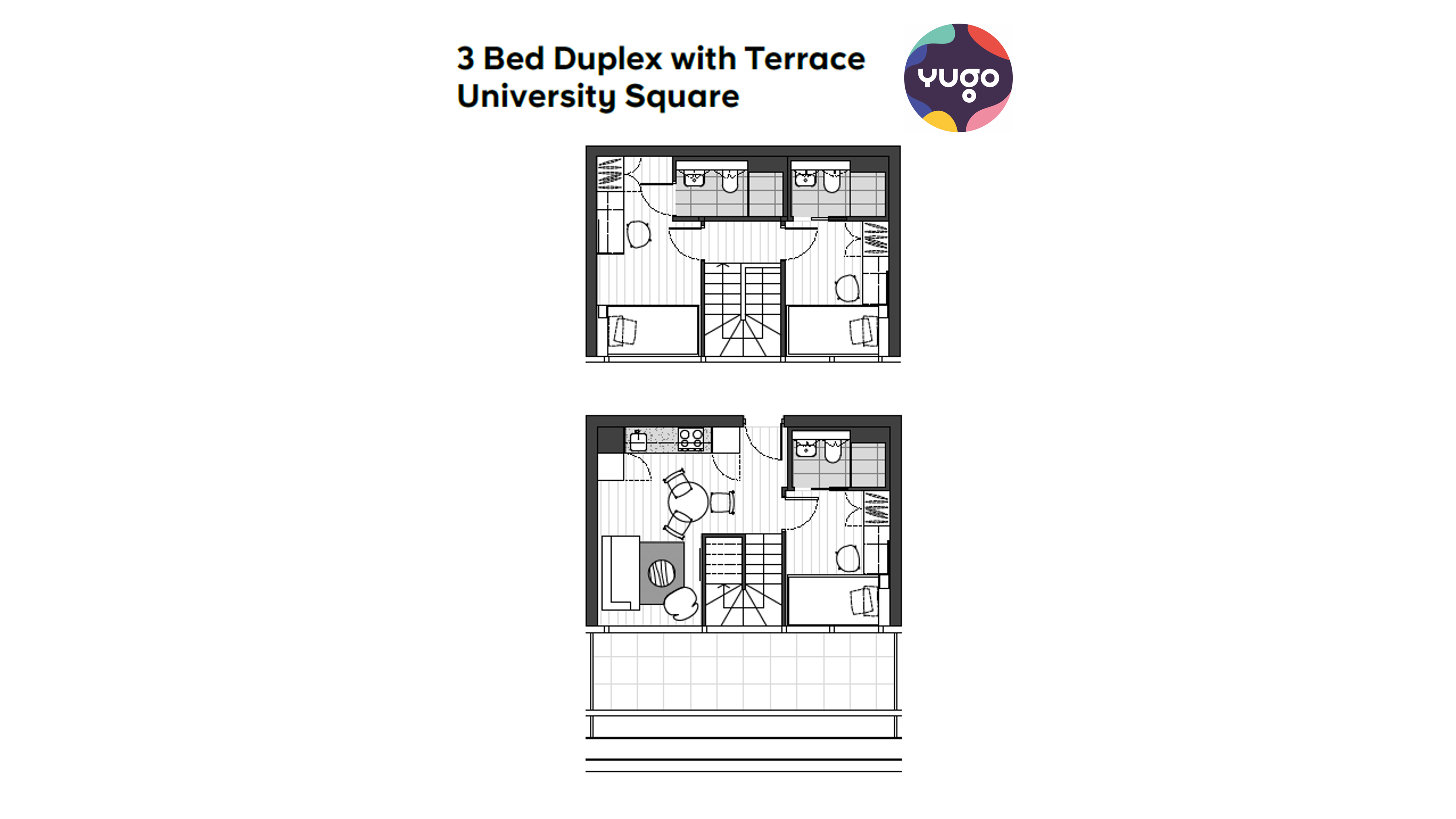 3 Bed Duplex w T image