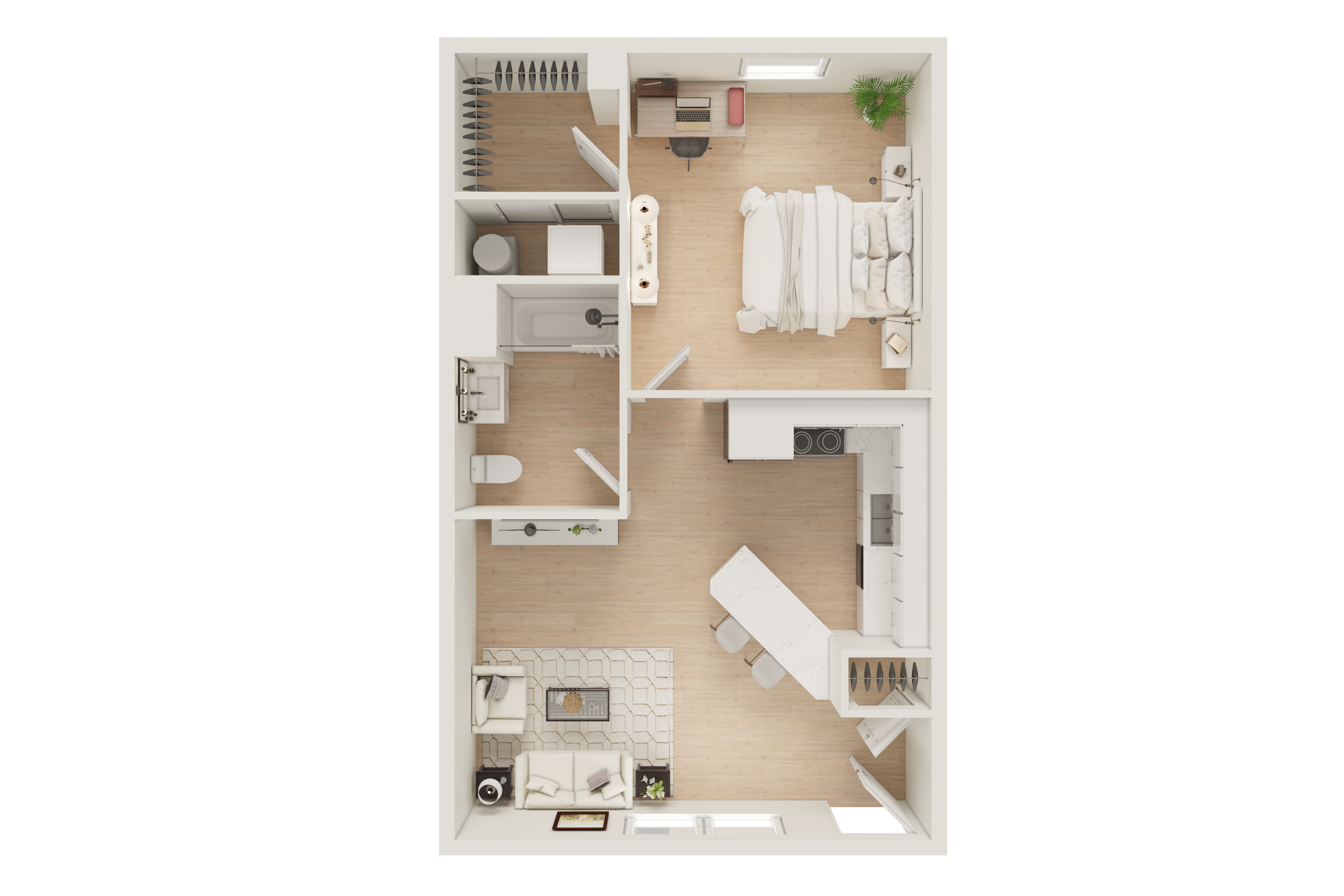 1 Bed, 1 Bath Renovated Upgrade
