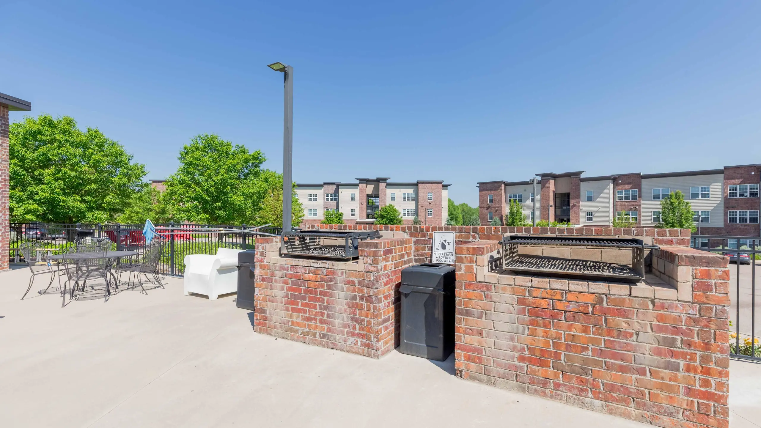 Grill area at Fort Collins Grove Student Housing